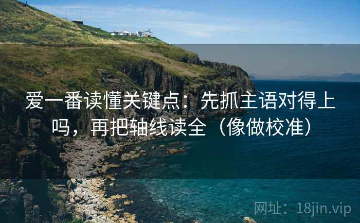 爱一番读懂关键点：先抓主语对得上吗，再把轴线读全（像做校准）